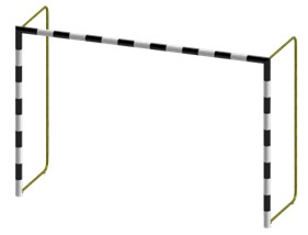 PORTERIA DE BALONMANO EN TUBO DE ACERO CUADRADO