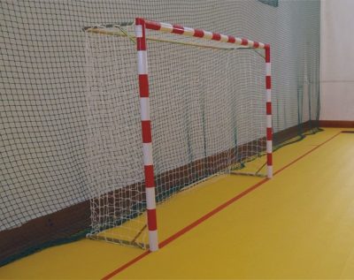 PORTERIA DE BALONMANO con PERFIL DE ALUMINIO REDONDO LACADO