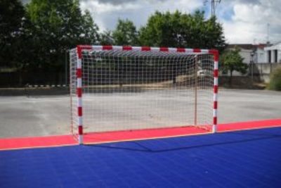 HANDBALL GOAL IN ROUND STEEL TUBE