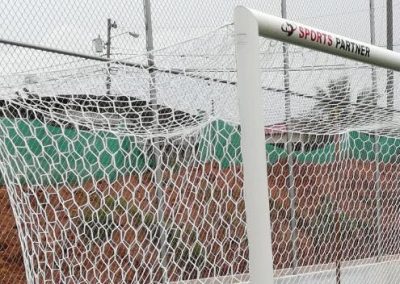 Par de redes de fútbol 7, polipropileno sin nudos de 3 mm de grosor, malla: 100 mm