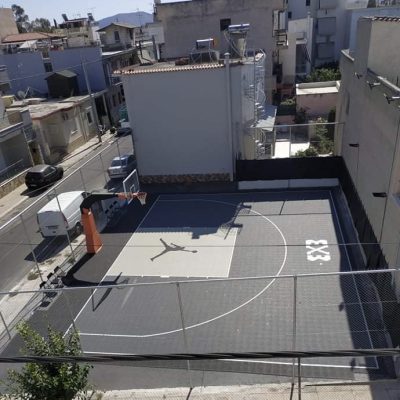 Kit de baloncesto junior 3 x 3 (7 x 5 m)