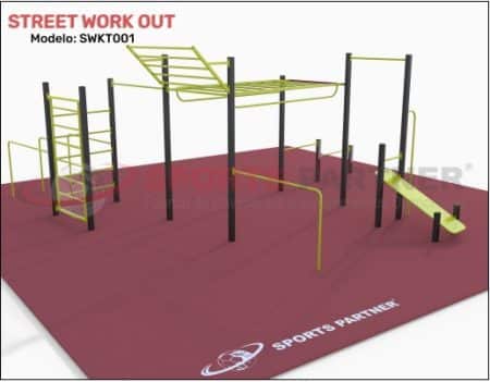 Estação de Street Workout – SWKT-SP1 (7,00 x 8,00 m)