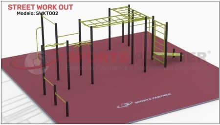 Estação de Street Workout – SWKT-SP2 (8,81 x 7,12 m)