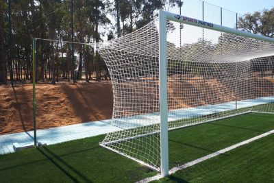 Rear structure for 7-a-side football goal in round 80mm